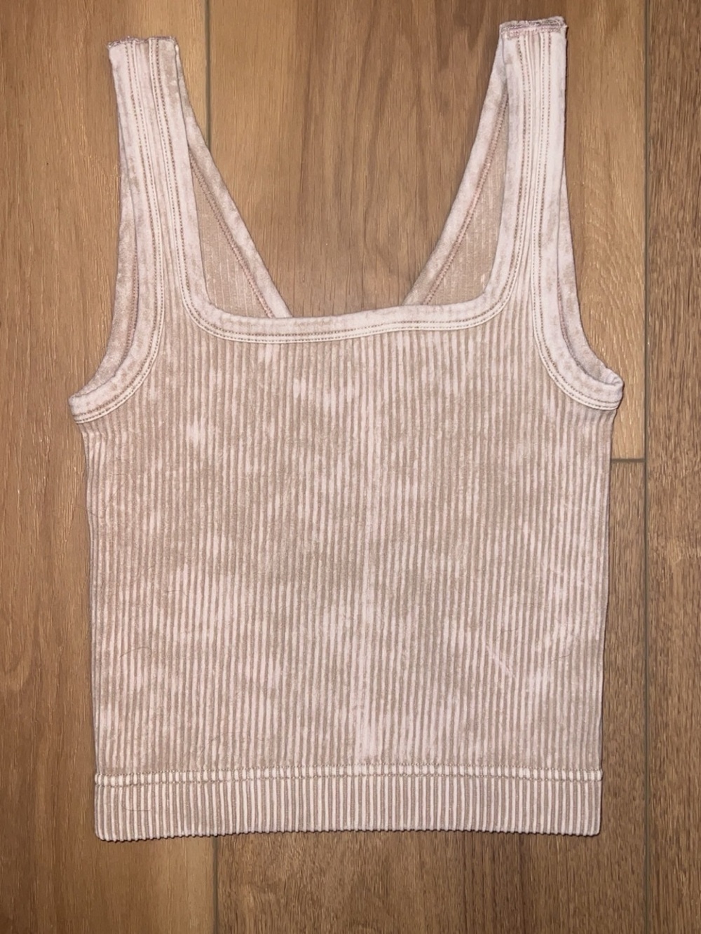 Zenana - Cropped Ribbed V-Neck Tank Top - Tan - Picture 3 of 5